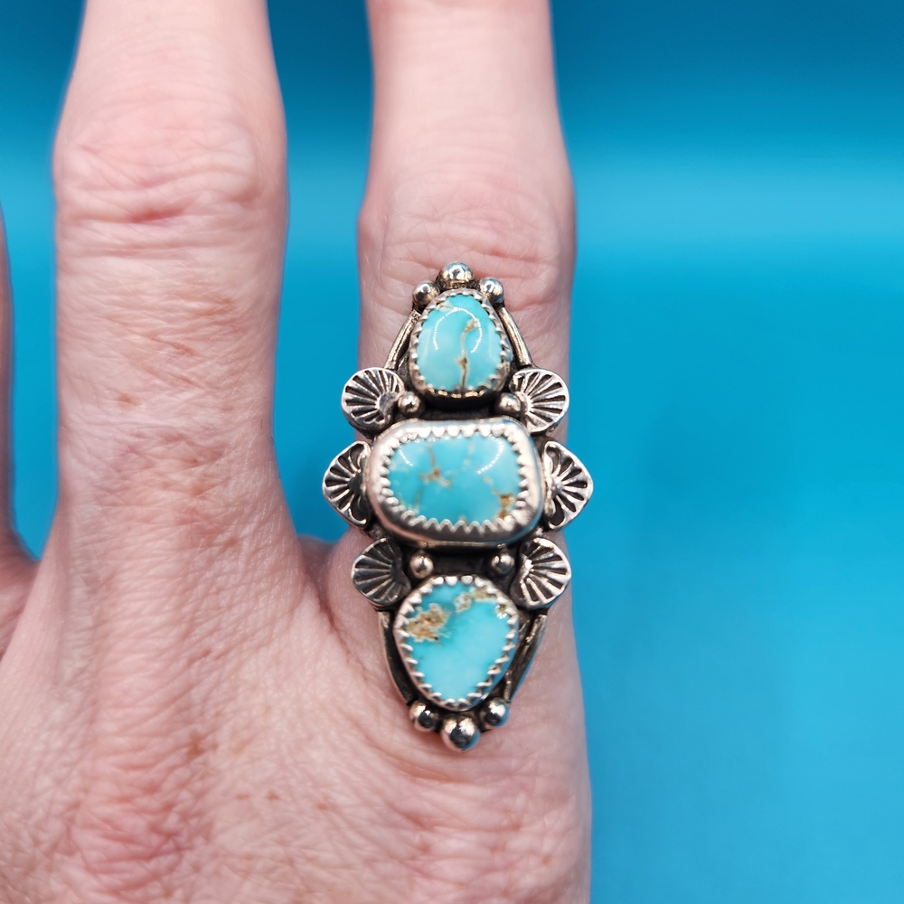 Dry Creek Turquoise and Sterling Silver Ring - Picture 7 of 7
